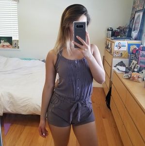 Cute Gray Romper Size Medium (Runs Small)